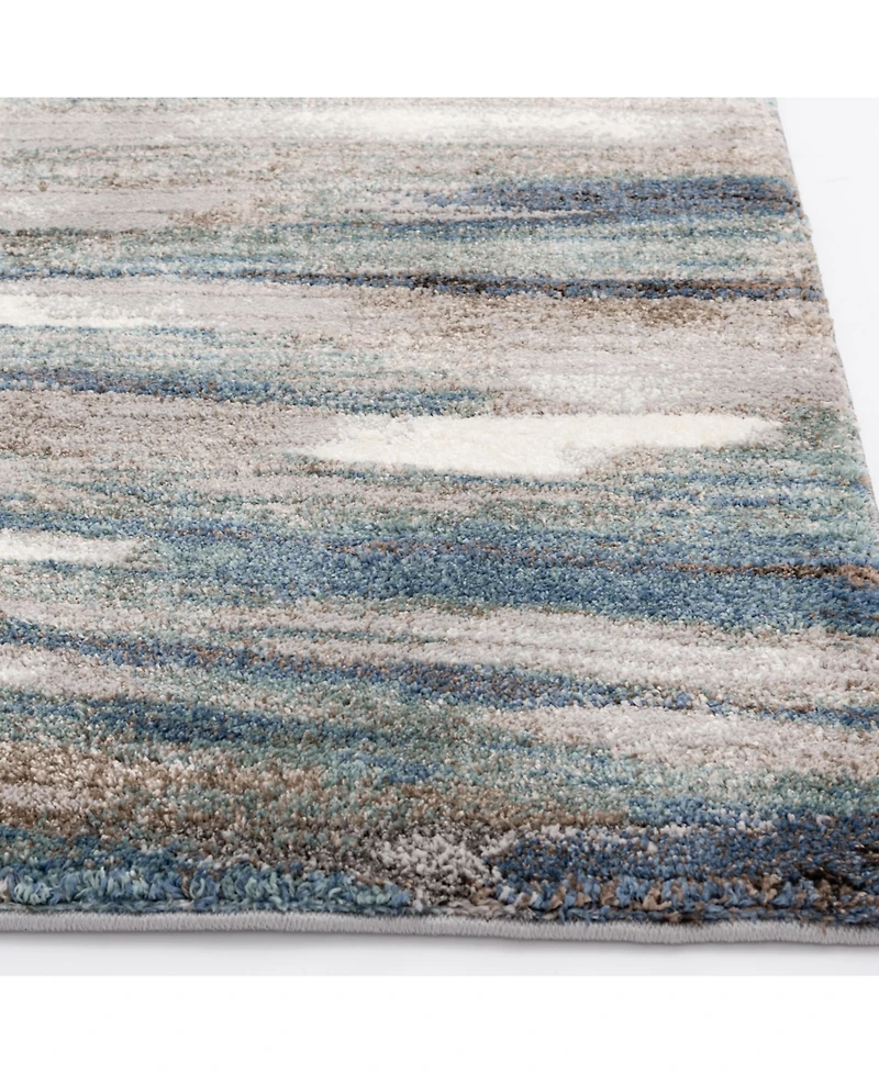 Closeout! Portland Textiles Urban Exposure Shamoli Blue 6'6" x 9'6" Area Rug