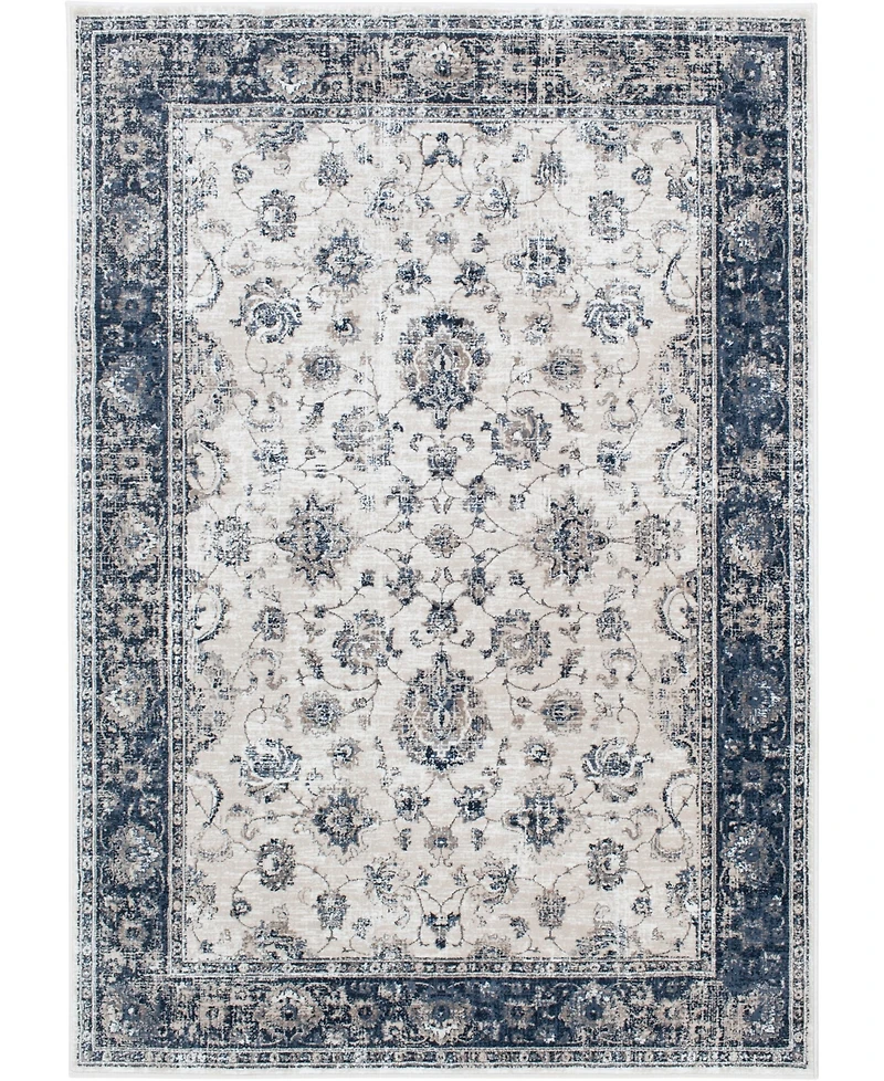 Closeout! Portland Textiles Alexia Oriel Bone 7'10" x 9'10" Area Rug
