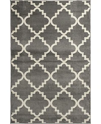 Closeout! Portland Textiles Tropicana Taza Gray 8'8" x 11'10" Outdoor Area Rug