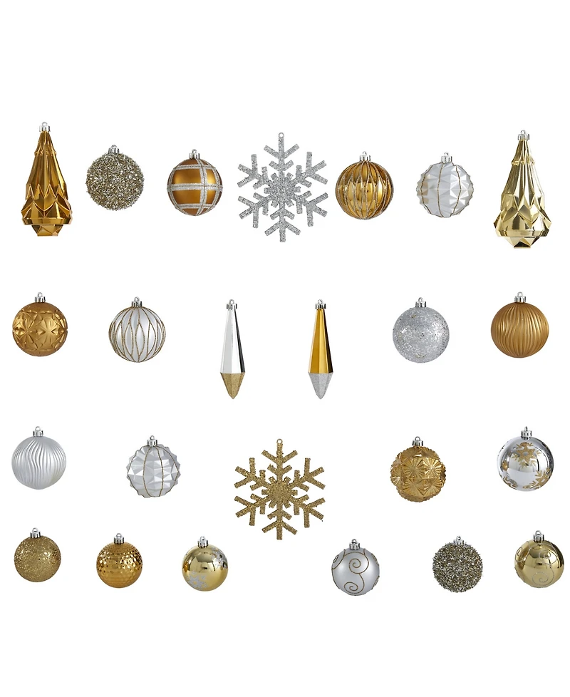 Nearly Natural Holiday Shatterproof, 52 Count Christmas Tree Ornament Box Set