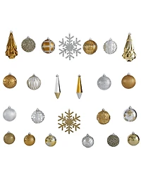 Nearly Natural Holiday Shatterproof, 52 Count Christmas Tree Ornament Box Set