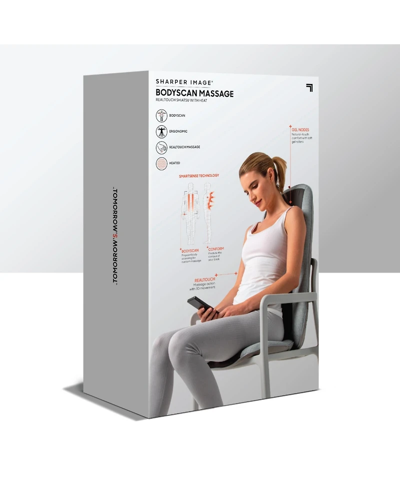 Sharper Image Smart-sense Shiatsu Realtouch Chair Pad