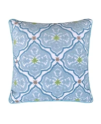 Levtex Cressida Crewel Stitched Medallion Decorative Pillow, 18" x 18"
