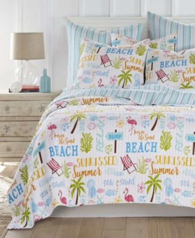 Homthreads Beach Days Quilt Set