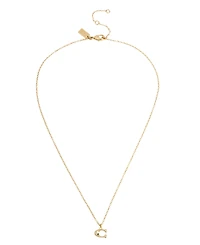 Coach Signature C Starter Necklace, 16" + 2" extender