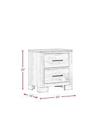 Picket House Furnishings Adam 2-Drawer Nightstand