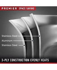 Calphalon Premier 10-Pc. Space-Saving Stainless Steel Cookware Set