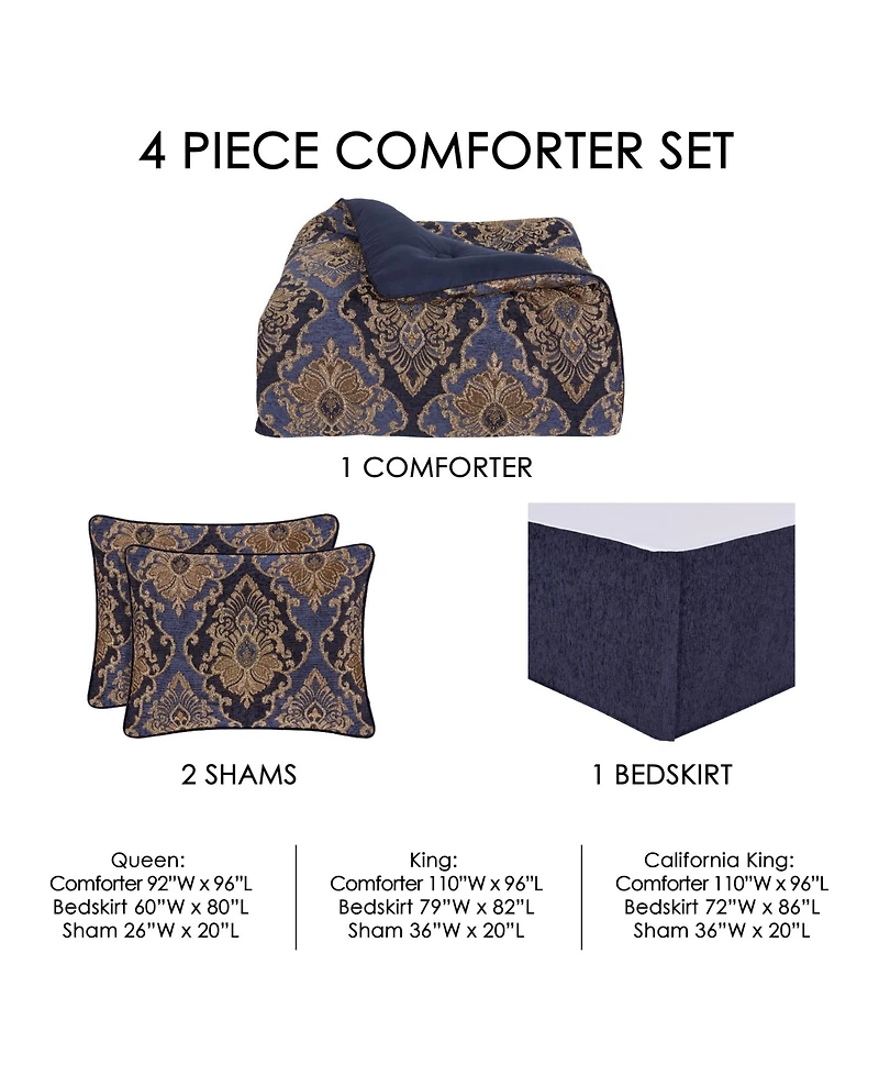 J Queen New York Woodstock 4-Pc. Comforter Set, California King
