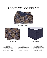 J Queen New York Woodstock 4-Pc. Comforter Set, California King