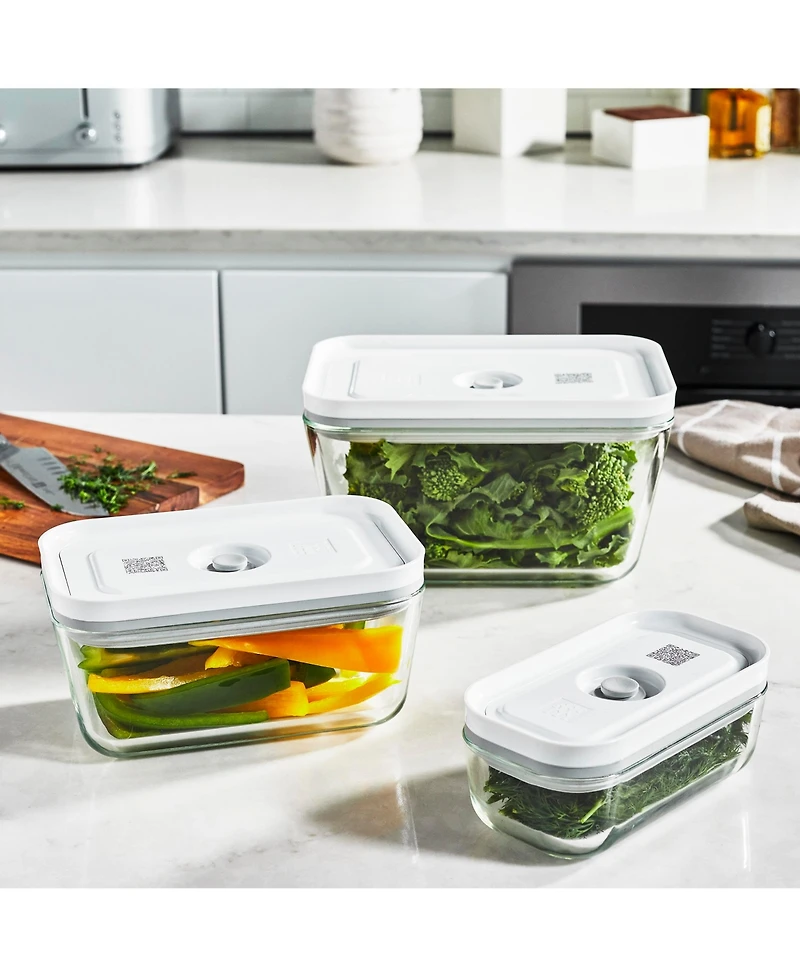 Zwilling Fresh & Save Assorted 3-Pc. Glass Rectangular Vacuum Box Set