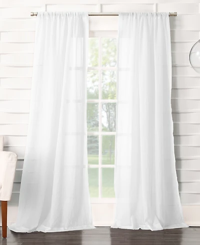 Silvia Crushed Texture Semi-Sheer Rod Pocket Curtain Panel