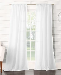Silvia Crushed Texture Semi-Sheer Rod Pocket Curtain Panel