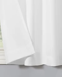 Martine Microfiber Semi-Sheer Rod Pocket Kitchen Curtain Valance and Tiers Set