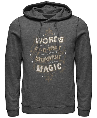 Fifth Sun Men's Deathly Hallows 2 Humble Words Fleece Pullover Hoodie