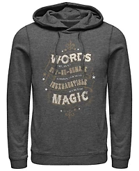 Fifth Sun Men's Deathly Hallows 2 Humble Words Fleece Pullover Hoodie
