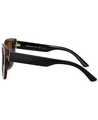 Prada Monochrome Rectangular Women's Sunglasses, Pr 24XS