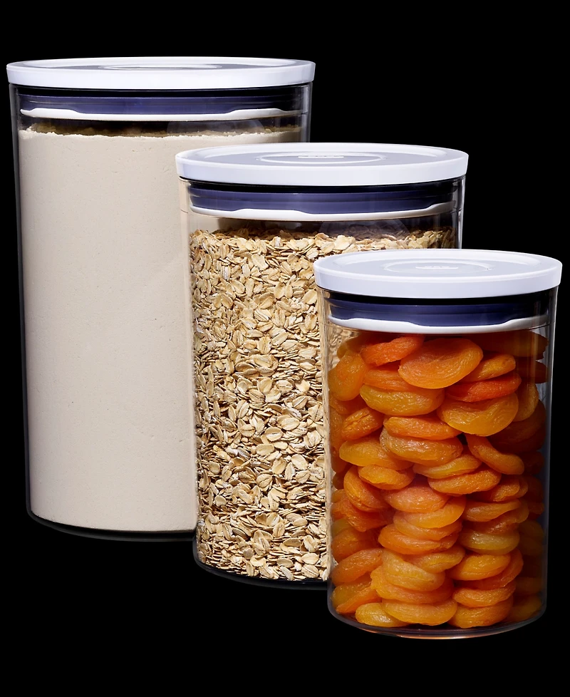 Oxo Good Grips Round Pop Graduated Food Storage Canisters, Set of 3