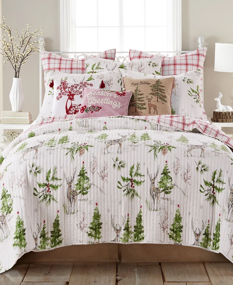 Levtex Sleigh Bells Quilted Sham, Standard