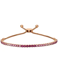 Le Vian Pink Ruby (1-3/4 ct. t.w.) & White Sapphire (1/4 ct. t.w.) Ombre Bolo Bracelet in 14k Rose Gold