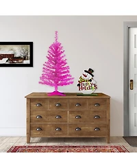 National Tree Company 3 ft. Pink Tinsel Tree