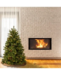 National Tree 5' Feel Real Newberry Spruce Hinged Tree with 500 Clear Lights