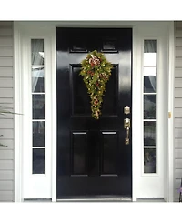 National Tree Company 36" Frosted Berry Teardrop with Battery Operated Warm White Led Lights