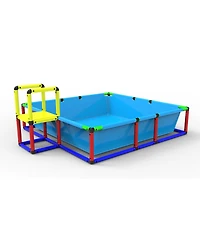 Funphix 15-in Plastic A-Frame Pool Ladder with Hand, Buildable Pool