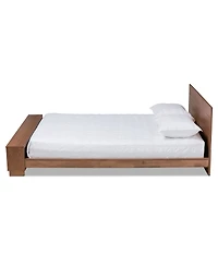 Regina Modern Full Size Platform Storage Bed with Built-in Shelves