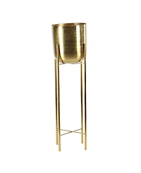 CosmoLiving by Cosmopolitan Set of 2 Gold Metal Glam Planter, 39", 46"