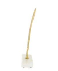 CosmoLiving by Cosmopolitan Gold Aluminum Sculpture, Birds 12" x 6" x 2"