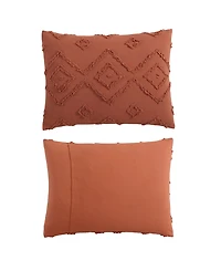 Swift Home Astonishing Rukai Clip Jacquard Gauze 5 Piece Comforter Set, King/California King