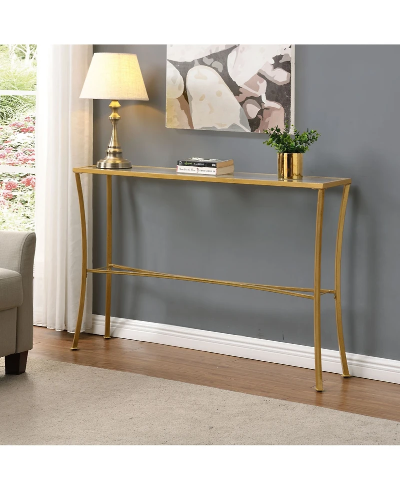 Christopher Glass Top Console Table