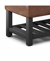 Simpli Home Cosmopolitan Storage Ottoman Bench with Open Bottom