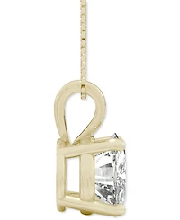 Moissanite Solitaire Pendant (3-1/10 ct. t.w. Diamond Equivalent) in 14k White Gold and 14k Yellow Gold