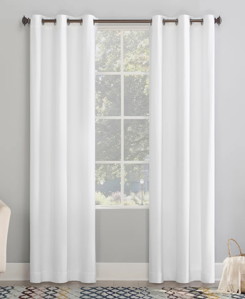 Lindstrom Textured Draft Shield Fleece Insulated Room Darkening Grommet Curtain Panel