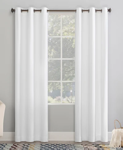 Lindstrom Textured Draft Shield Fleece Insulated Room Darkening Grommet Curtain Panel