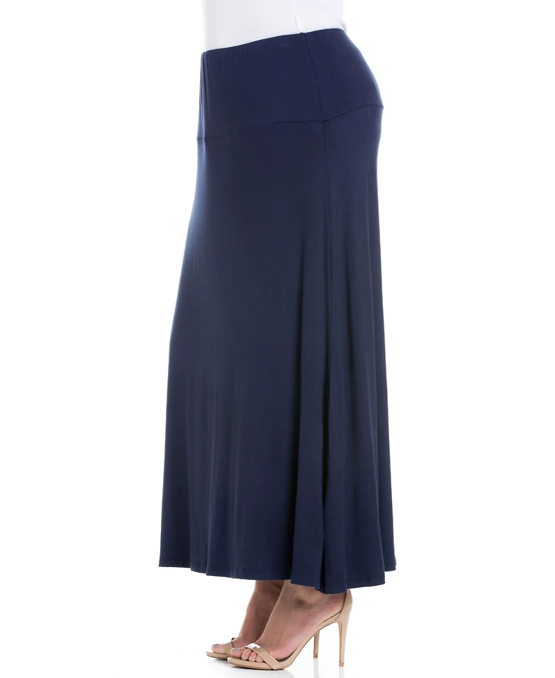 24seven Comfort Apparel Plus Maxi Skirt
