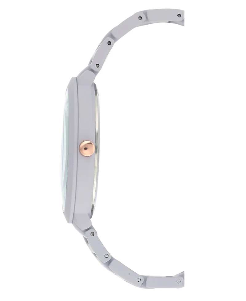 Nine West Women's Lavender Rubberized Bracelet Watch, 40.5mm