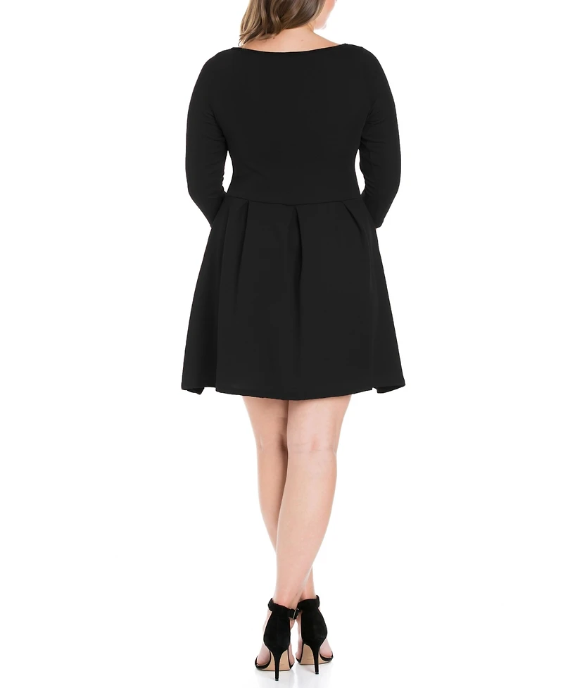 Women's Plus Perfect Fit and Flare Dress