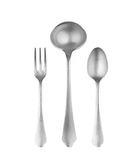 Mepra Serving Set Fork Spoon and Ladle Dolce Vita Flatware Set, Set of 3