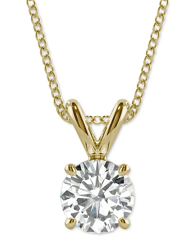 Charles & Colvard Moissanite Solitaire 18" Pendant Necklace (1/2 ct. t.w. Dew)