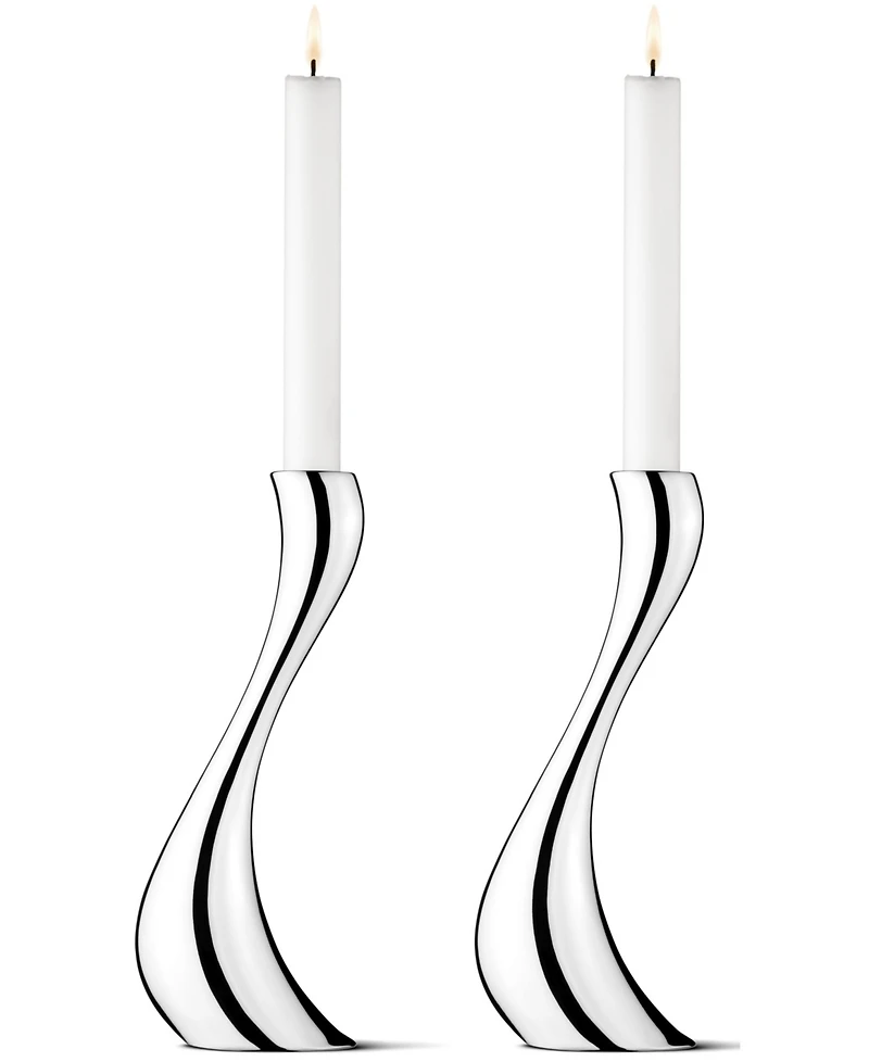 Georg Jensen Cobra Candleholder, Large, 2 Pack
