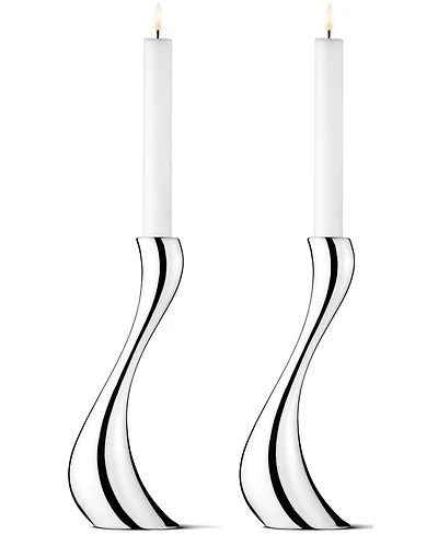 Georg Jensen Cobra Candleholder, Large, 2 Pack