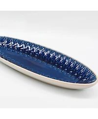 Euro Ceramica Peacock Appetizer Platter, 13"