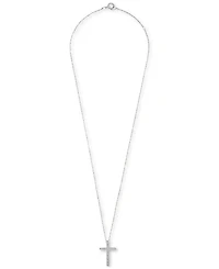 Diamond Cross Pendant Necklace (1/10 ct. t.w.) in Sterling Silver