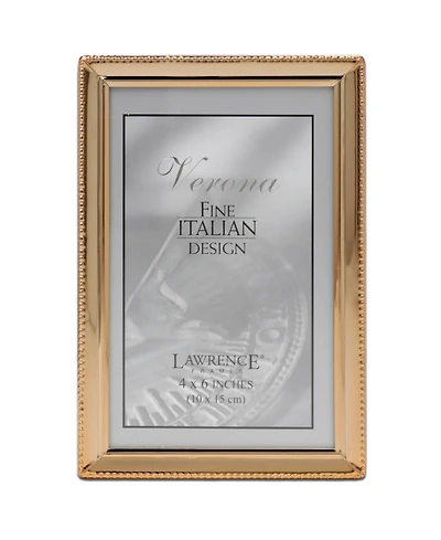 Polished Metal Picture Frame - Bead Border Design