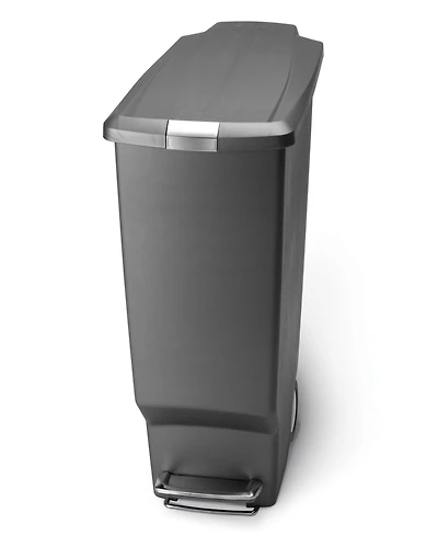 simplehuman 40 Liter Plastic Slim Liner Rim Kitchen Trash Can