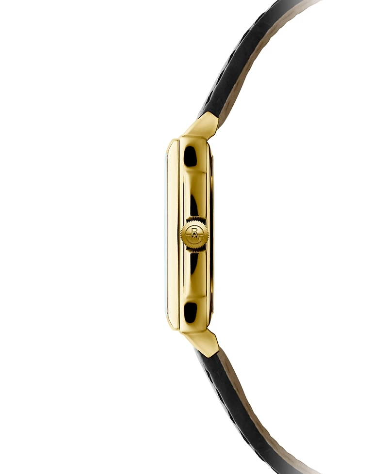 Raymond Weil Women's Swiss Toccata Black Calf Leather Strap Watch 22.6x28.1mm