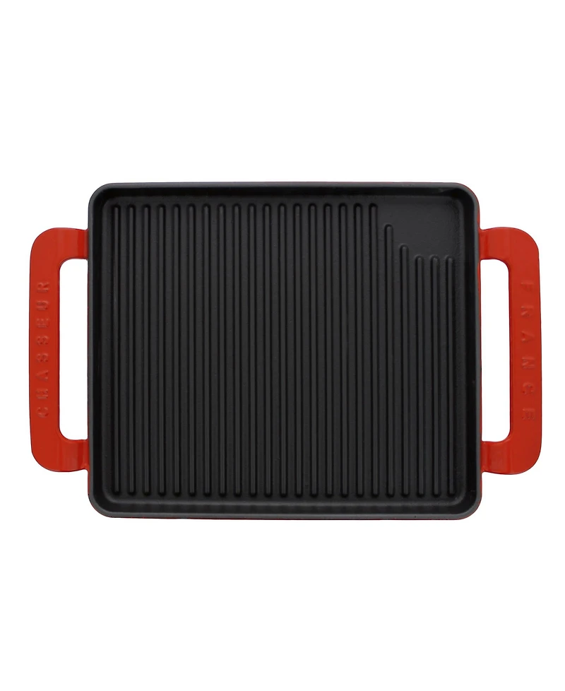 Chasseur French Rectangular Enameled Cast Iron Grill