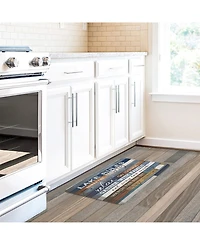 Laural Home Lake Rules Kitchen Mat